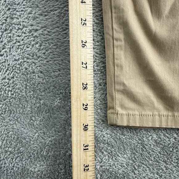 Chaps Womens Khaki Trouser Pants Size 4 Cotton Blend Slim Fit a1075 - Picture 8 of 10